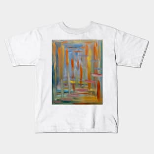 mixing of colors with neon and metallic paint Kids T-Shirt